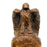 Internal Conflict: Antique Pennsylvania Folk Art Doorstop with Carved Eagle
