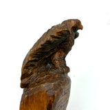 Internal Conflict: Antique Pennsylvania Folk Art Doorstop with Carved Eagle