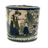 A (Much Loved) Token of Love, Scarce Early (1820s) Creamware Child's Mug with Sweet Old Repairs