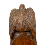 Internal Conflict: Antique Pennsylvania Folk Art Doorstop with Carved Eagle