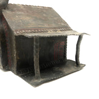 Old Lead Folk Art Cabin for Tess with Melty Chimney