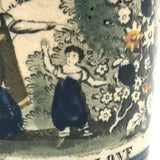 A (Much Loved) Token of Love, Scarce Early (1820s) Creamware Child's Mug with Sweet Old Repairs