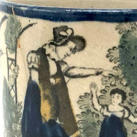 A (Much Loved) Token of Love, Scarce Early (1820s) Creamware Child's Mug with Sweet Old Repairs