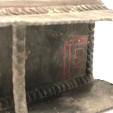 Old Lead Folk Art Cabin for Tess with Melty Chimney