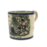 A (Much Loved) Token of Love, Scarce Early (1820s) Creamware Child's Mug with Sweet Old Repairs