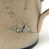 A (Much Loved) Token of Love, Scarce Early (1820s) Creamware Child's Mug with Sweet Old Repairs