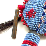 Wonderful Early-Mid 20th Century Sioux Beaded Figural Child's Rattle