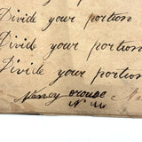 SOLD Divide Your Portion Among the Poor, Nancy Crouses's 1830-31 Short but Great Penmanship Notebook