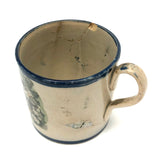 A (Much Loved) Token of Love, Scarce Early (1820s) Creamware Child's Mug with Sweet Old Repairs