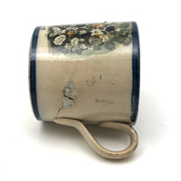 A (Much Loved) Token of Love, Scarce Early (1820s) Creamware Child's Mug with Sweet Old Repairs
