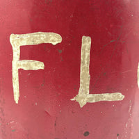 Huge Painted Red FLOUR Tin with Excellent Lettering