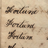 SOLD Divide Your Portion Among the Poor, Nancy Crouses's 1830-31 Short but Great Penmanship Notebook