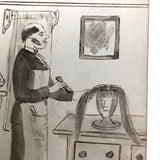 Antique British Hand-drawn Happy Families Deck of 48 Oversize Cards