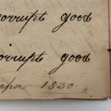 SOLD Divide Your Portion Among the Poor, Nancy Crouses's 1830-31 Short but Great Penmanship Notebook