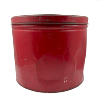 Huge Painted Red FLOUR Tin with Excellent Lettering