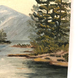 Lovely Small Antique Oil on Board Seascape with Sailboat