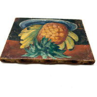 Excellent Antique Pineapple and Bananas Oil On Canvas Still Life Signed John Phillip