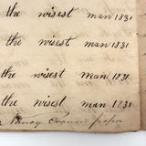 SOLD Divide Your Portion Among the Poor, Nancy Crouses's 1830-31 Short but Great Penmanship Notebook