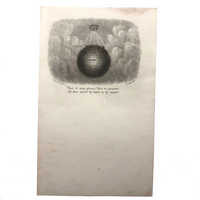 1870 Rock & Co. London All Seeing Eye Over Globe Letterhead Engraving