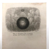 1870 Rock & Co. London All Seeing Eye Over Globe Letterhead Engraving