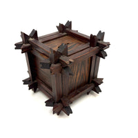 Striking Old Still Bank with Crown of Thorns Corners