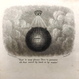 1870 Rock & Co. London All Seeing Eye Over Globe Letterhead Engraving