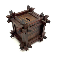 Striking Old Still Bank with Crown of Thorns Corners