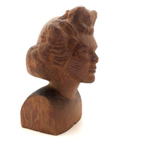 Figurehead-like Carved Bust, Woman with Wild Hair