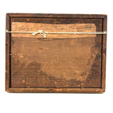 Lovely 1830 Needlepoint of Parrot on Branch with Monogram in Early Frame