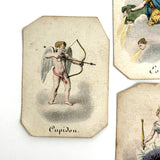 Very Scarce, Very Lovely Set of 26 Early-Mid 1800s Hand-colored French Mythological Characters Cards