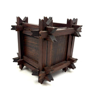 Striking Old Still Bank with Crown of Thorns Corners