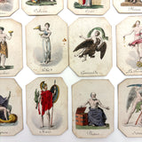 Very Scarce, Very Lovely Set of 26 Early-Mid 1800s Hand-colored French Mythological Characters Cards