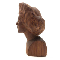 Figurehead-like Carved Bust, Woman with Wild Hair