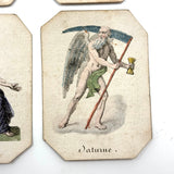 Very Scarce, Very Lovely Set of 26 Early-Mid 1800s Hand-colored French Mythological Characters Cards