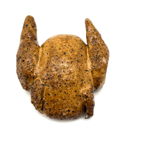 Excellent Hand-sculpted Pottery Roasted Chicken with Ultra Realistic Glazing