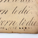 Peter Crouse's Beautiful and Resonant 1831-32 Penmanship Notebook, Oppenheim, NY
