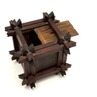 Striking Old Still Bank with Crown of Thorns Corners