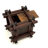 Striking Old Still Bank with Crown of Thorns Corners