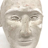 Hand-sculpted Plaster Head of Gentle Seeming Man