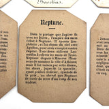 Very Scarce, Very Lovely Set of 26 Early-Mid 1800s Hand-colored French Mythological Characters Cards