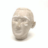 Hand-sculpted Plaster Head of Gentle Seeming Man