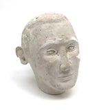 Hand-sculpted Plaster Head of Gentle Seeming Man