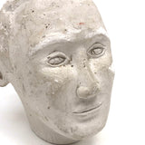 Hand-sculpted Plaster Head of Gentle Seeming Man