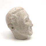 Hand-sculpted Plaster Head of Gentle Seeming Man