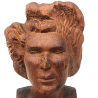 Figurehead-like Carved Bust, Woman with Wild Hair