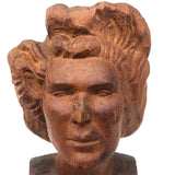 Figurehead-like Carved Bust, Woman with Wild Hair