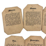 Very Scarce, Very Lovely Set of 26 Early-Mid 1800s Hand-colored French Mythological Characters Cards