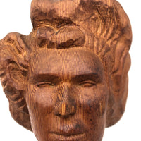 Figurehead-like Carved Bust, Woman with Wild Hair