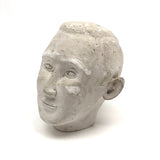 Hand-sculpted Plaster Head of Gentle Seeming Man