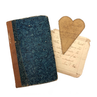 Rachel B. Walton's 1826 Grammar Book with Inscribed Plate and Two Handmade Rewards of Merit